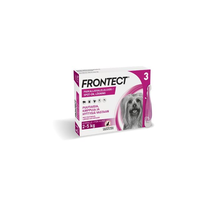 FRONTECT 33,8/252,4 mg vet paikallisvaleluliuos (koirille 2-5 kg)3x0,5 ml bild 2