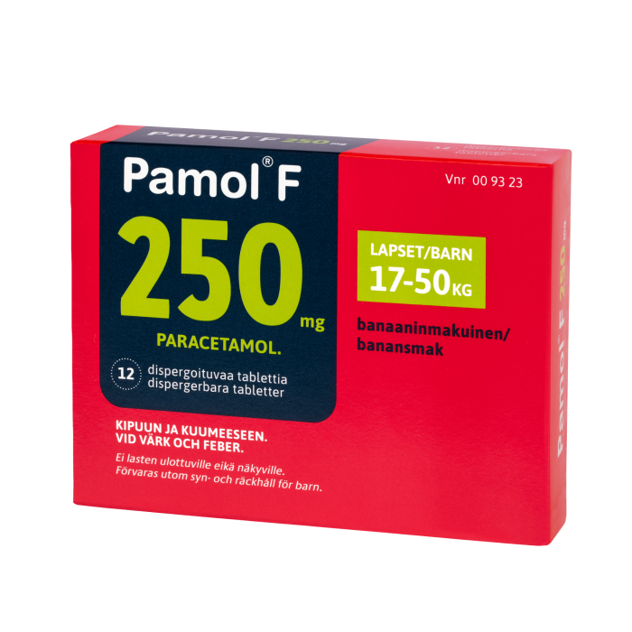 PAMOL F 250 mg disperg tabl 12 fol bild 1