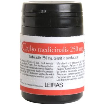 CARBO MEDICINALIS 250 mg tabl 50 kpl