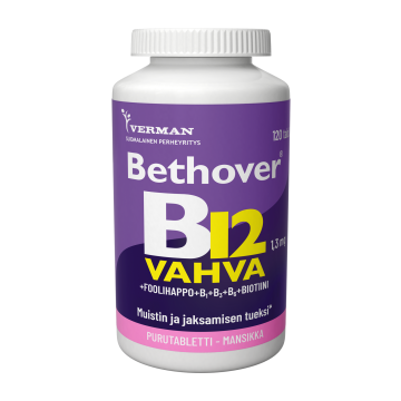 Bethover Strong B12 Mansikka 120 tabl