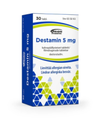 DESTAMIN 5 mg tabl, kalvopääll 30 fol