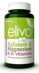 ELIVO KALSIUM-MAGNESIUM-D YHDISTELMÄVALMISTE 80 PURUTABL 