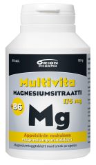 MULTIVITA MAGN.SITR.+B6 APPELSIINI 175 MG/2 MG 80 PURUTABL