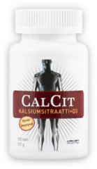 CalCit kalsiumsitraatti + D3-vitamiini 500mg/15mikrog 100 TABL
